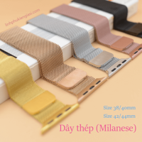 Dây thép không gỉ, milanese loop cho apple watch có nhiều màu, có số lượng, giá sỉ